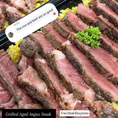 (GAS) Grilled Aged USDA Angus Steak