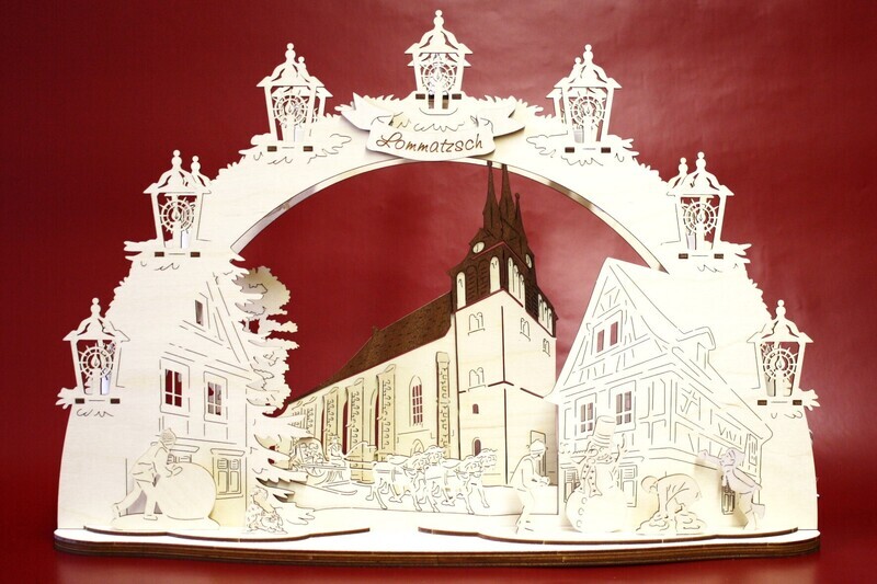 Schwibbogen Motiv &quot;Wenzelskirche Lommatzsch&quot;