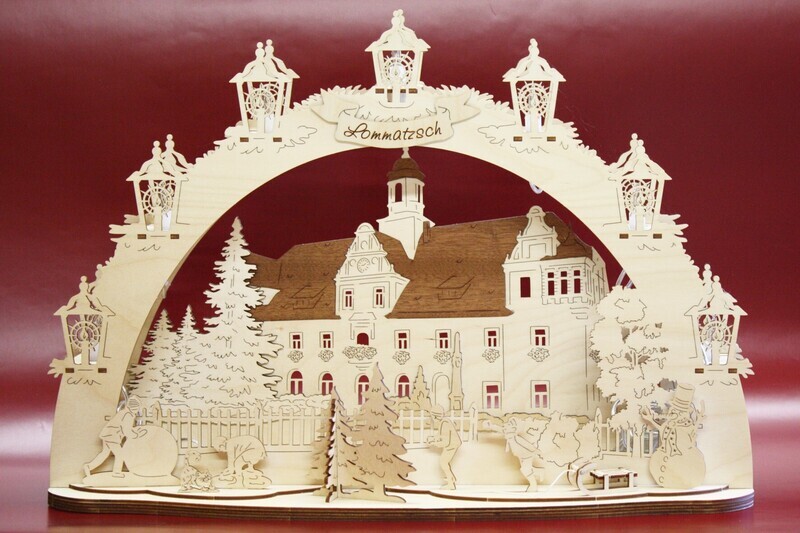 Schwibbogen Motiv &quot;Rathaus Lommatzsch&quot;