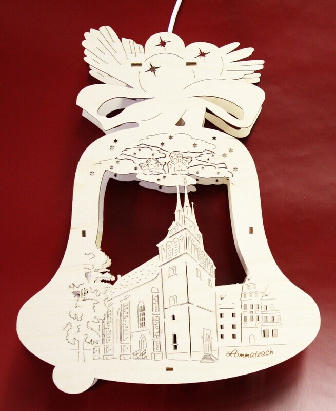 Fensterbild beleuchtet Motiv &quot;Wenzelskirche Lommatzsch&quot;