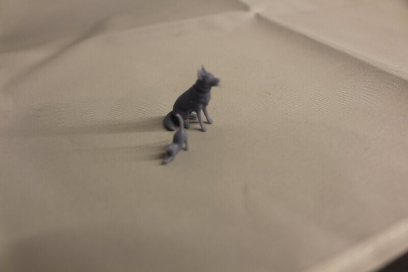 Tier Set Schäferhund mit Katze