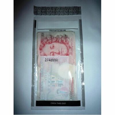 BIODEGRADABLE BANK NOTE BAG x 1000