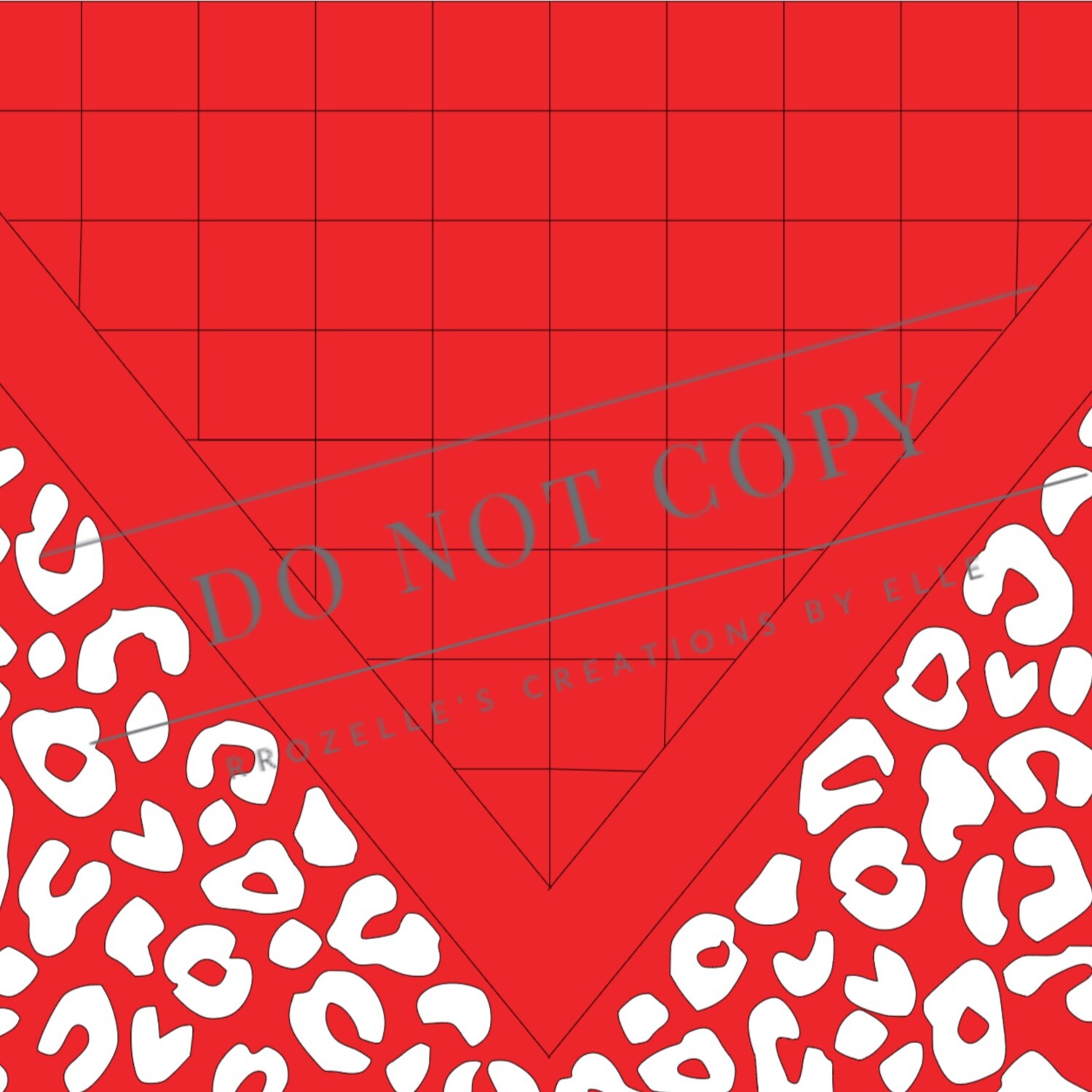Checkered Leopard SVG Template