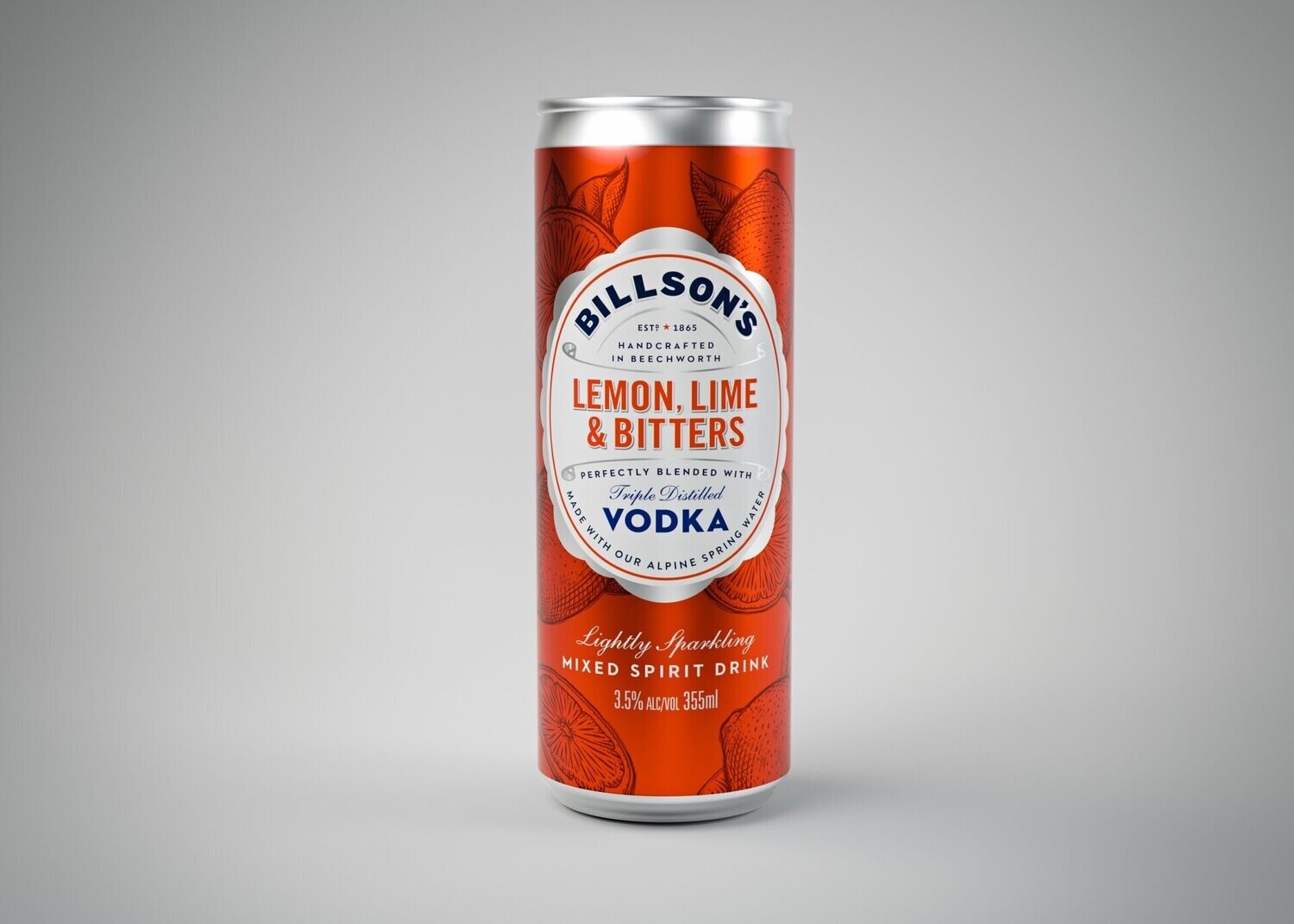 Billsons Lemon, Lime and Bitters  4 Pack 355 ml