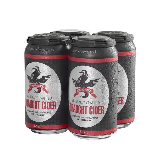 Flying Brick Draught Cider Cans 375ml 4 Pack