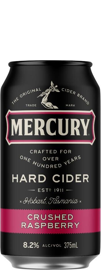 Mercury Hard Cider Crushed Raspberry 375ml 6 Pack