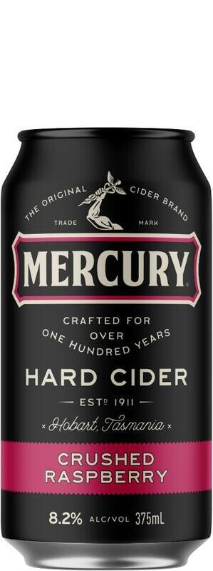 Mercury Hard Cider Crushed Raspberry 375ml 6 Pack