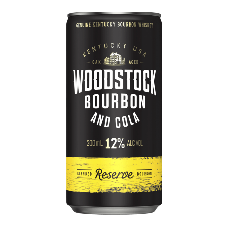Woodstock Bourbon & Cola 200ml 4 Pack