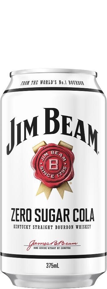 Jim Beam White Double Serve 6.7% Zero Sugar Cola 375ml (6 Pack)