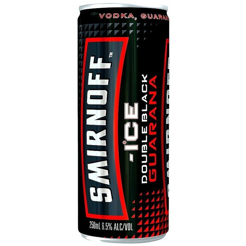 Smirnoff Ice Double Black Guarana 250ml (4 Pack)