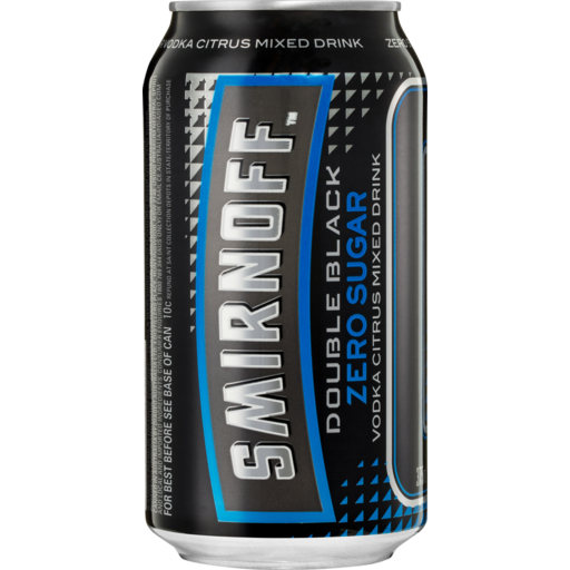 Smirnoff Ice Double Black Zero 375ml (4 Pack)