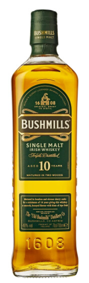 Bushmills 10 Year Old Single Malt Irish Whiskey 700ml