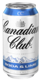 Canadian Club Soda & Lime Cans 375ml (6 Pack)