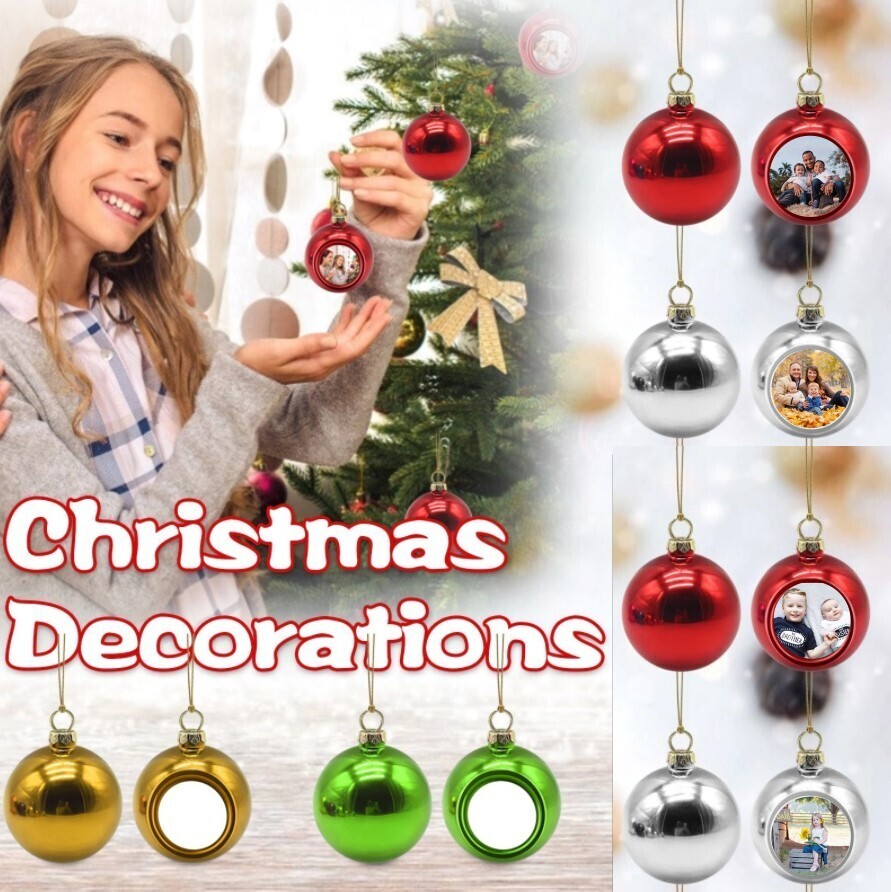 Photo Xmas Baubles 8cm