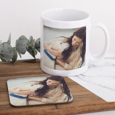 Photo Coaster &amp; Coffee Mug Set