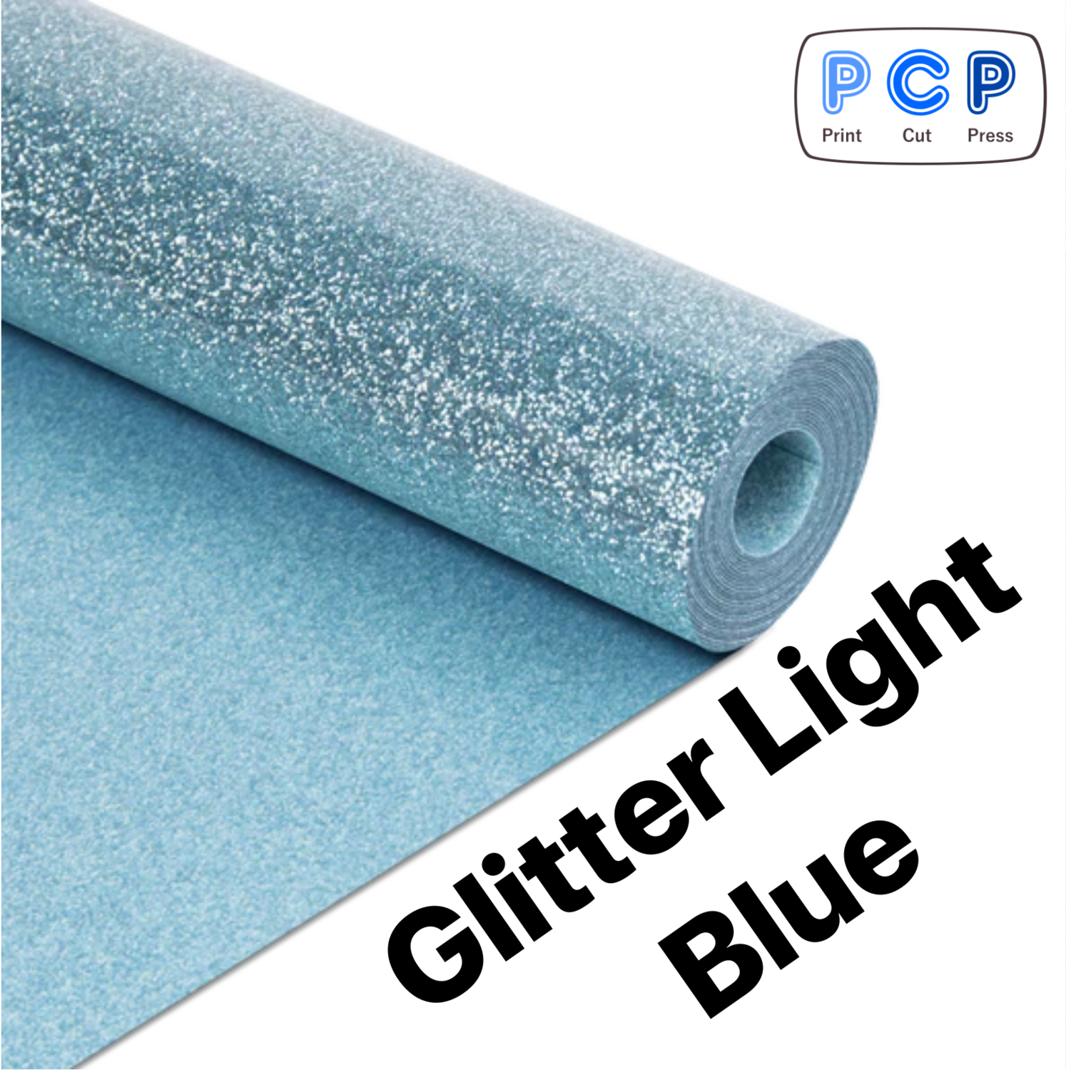 Glitter Light Blue HTV Vinyl 25cm x 50cm