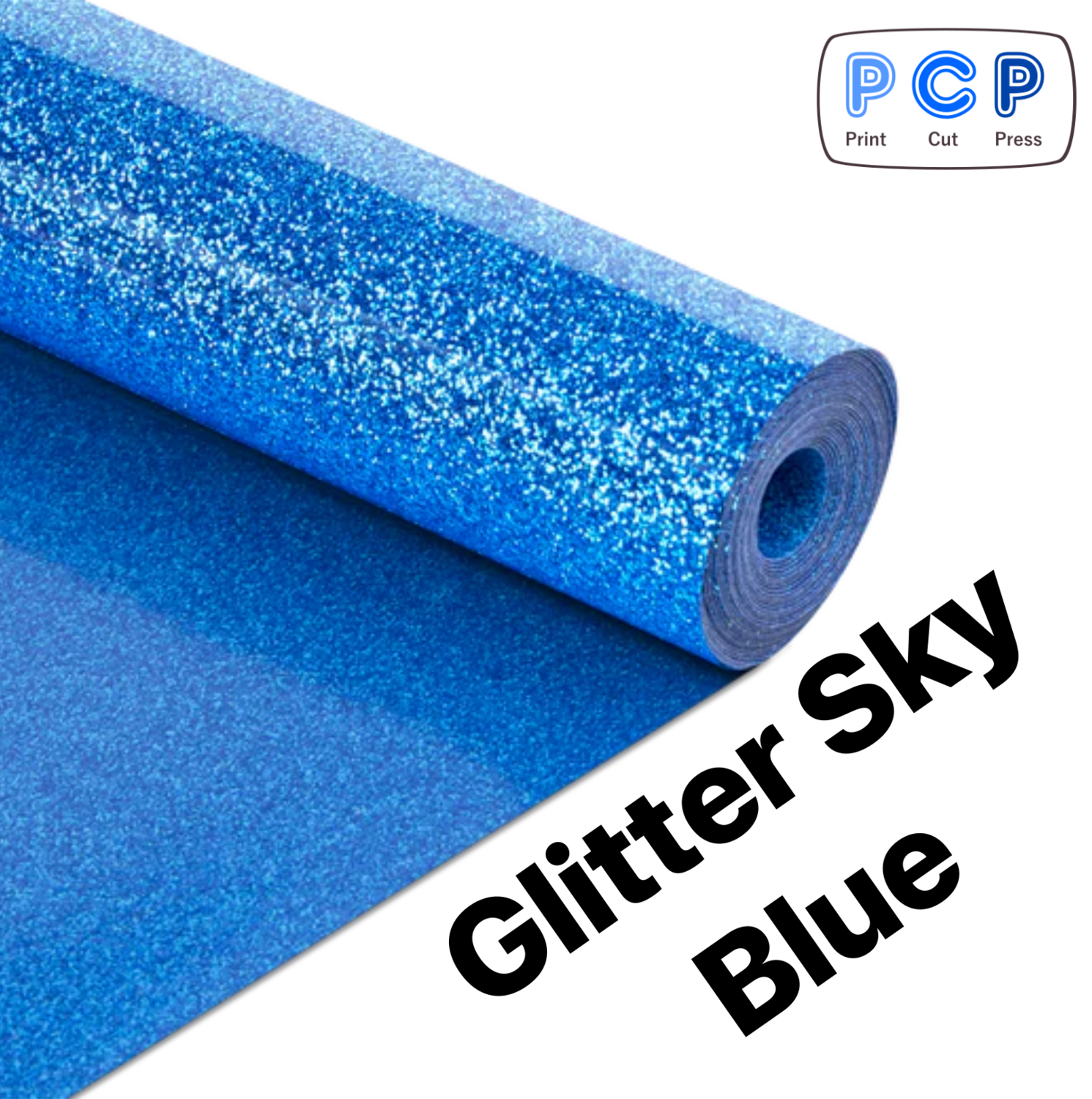Glitter Sky Blue HTV Vinyl 25cm x 50cm
