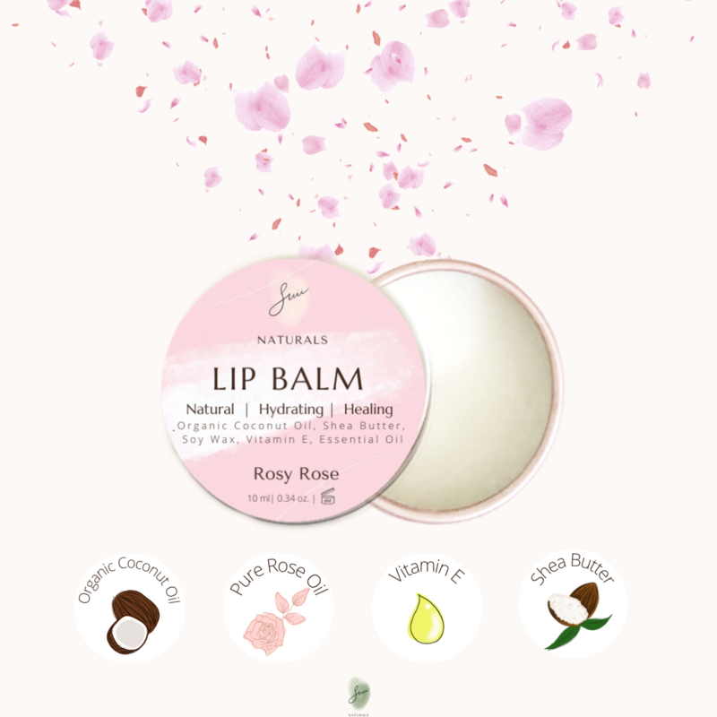 Natural Lip Balm- Rosy Rose