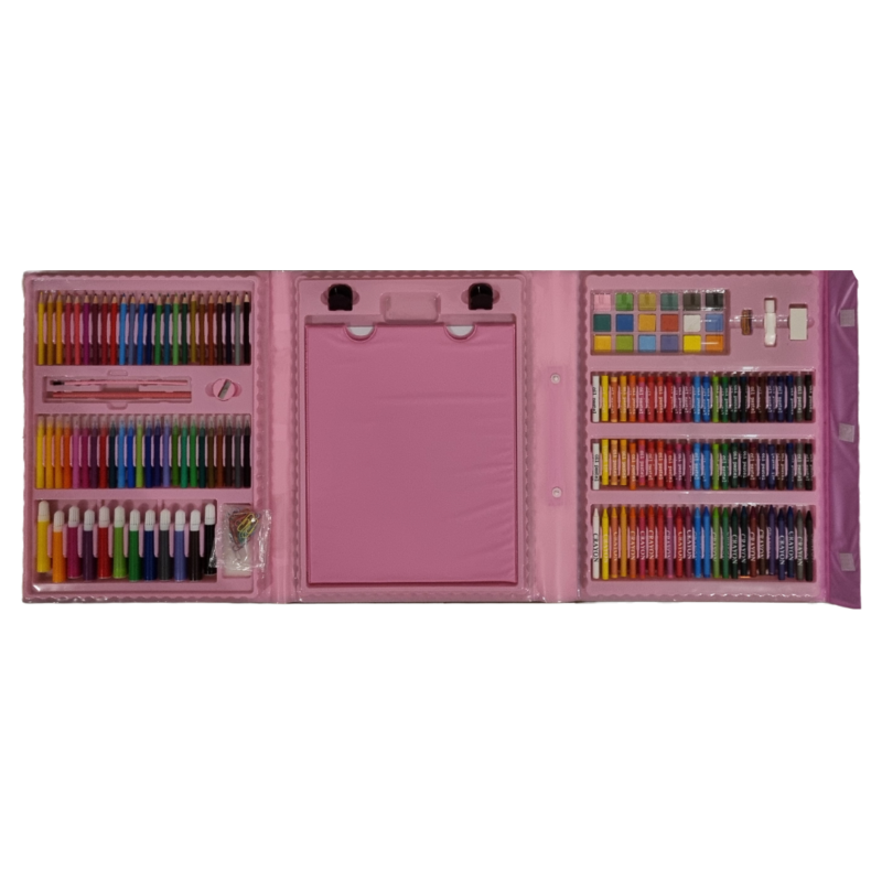 Art Supply Set Pink 208 pieces