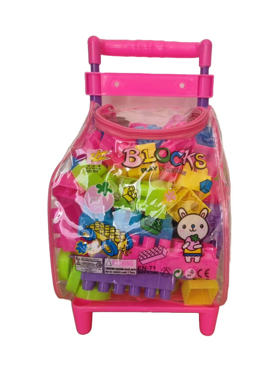 Trolley bag with blocks