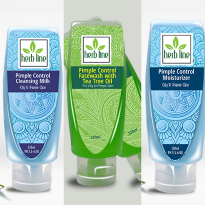 Herbline කුරුලෑ රහිත සමක් සඳහා 
ආලේපන කට්ටලය : Pimple Free Skin Kit