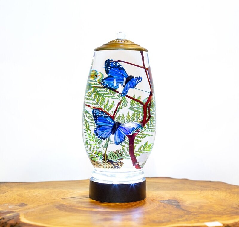 Brandy Jar "Blue Monarch"