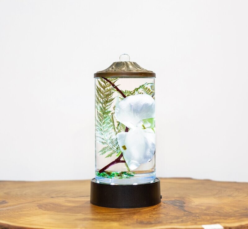 1/2 Cylinder - "White Orchid"