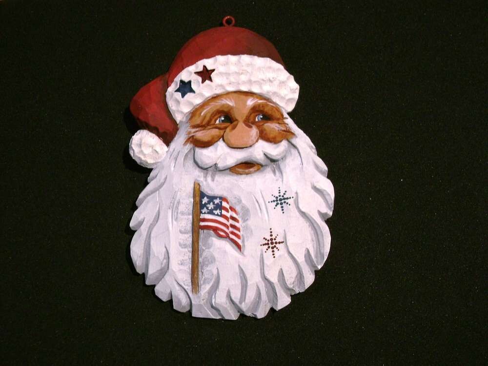 Patriotic Santa Ornament