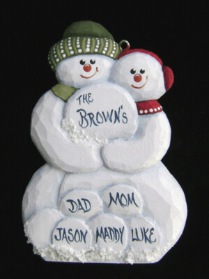 Personalized Snowball Couple Ornament