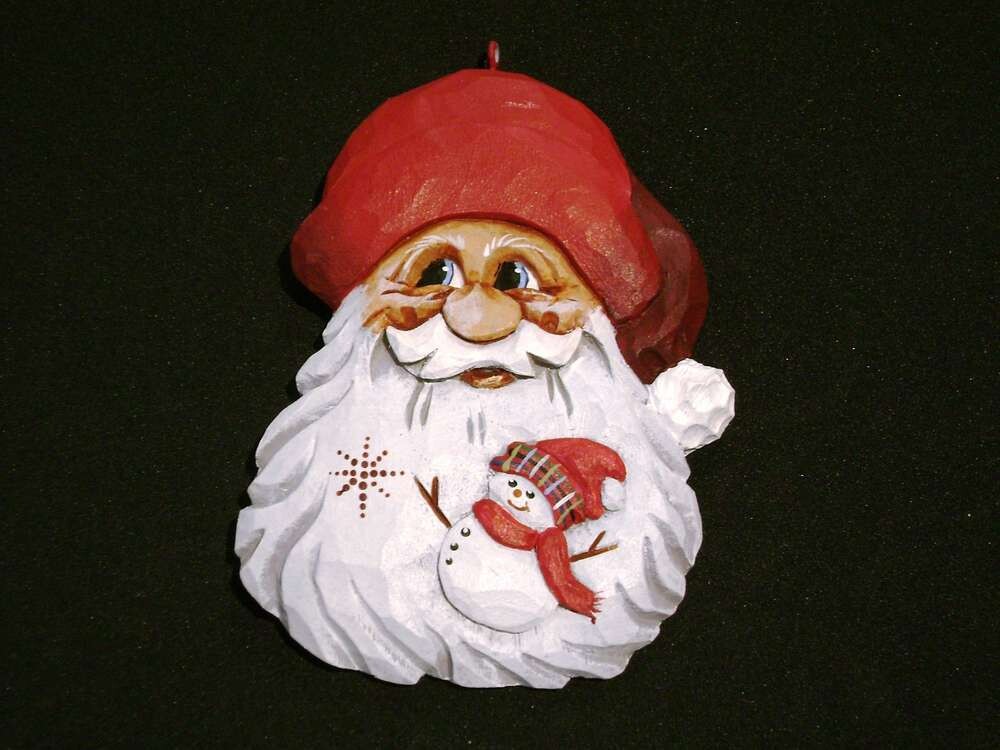 Santa with Snowman in Beard