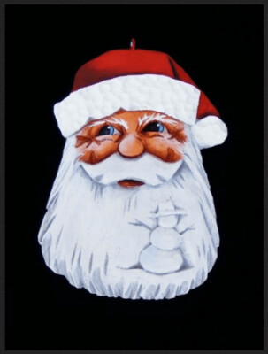 Santa with Snowman in Beard