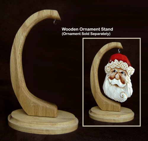 Wooden Ornament Stand Size - H:8.5  W: 5.5