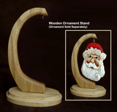 Wooden Ornament Stand Size - H:8.5 W: 5.5