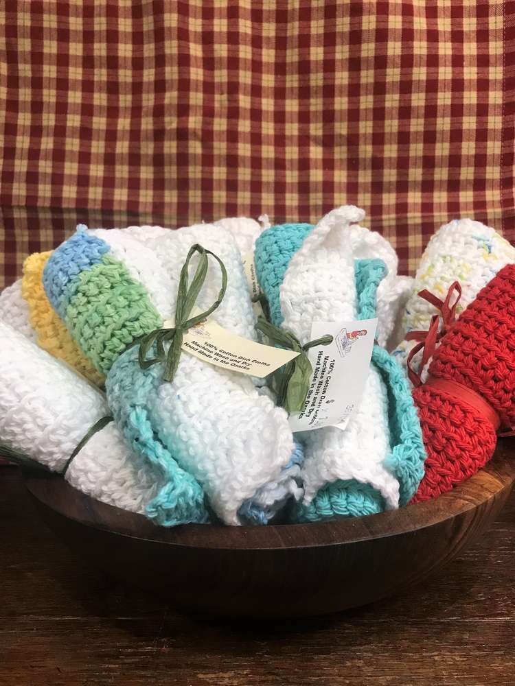 Handmade Crochet Cotton Dishcloths 2 sets