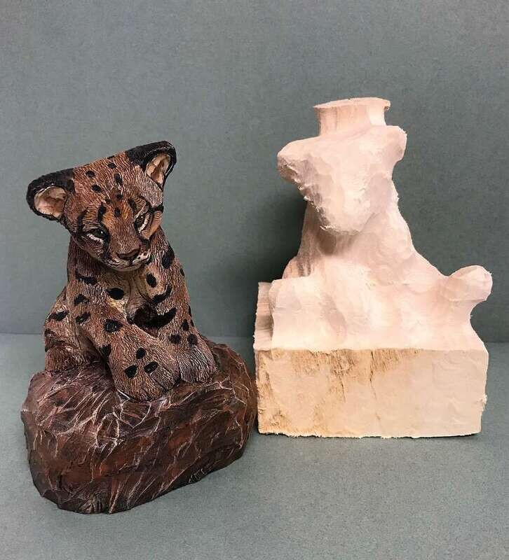 Desiree Hanjy - Sitting Cougar/ Sitting Bear Rough-out