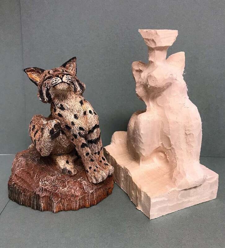 Desiree Hanjy - Scratching Bobcat Rough-out