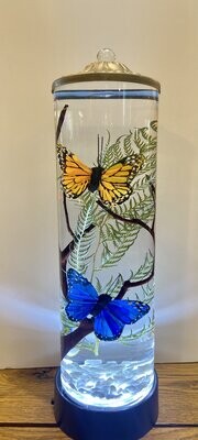 Cylinder - Blue and Monarch Butterfly