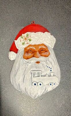 Santa with Train in Beard
