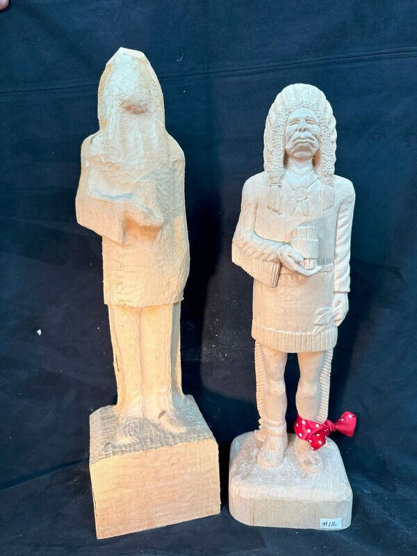 Tall Cigar Store Indian 19"  Rough-out