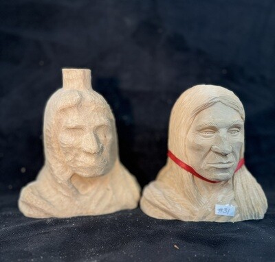 Medium Indian Bust 5 1/2" Rough-out