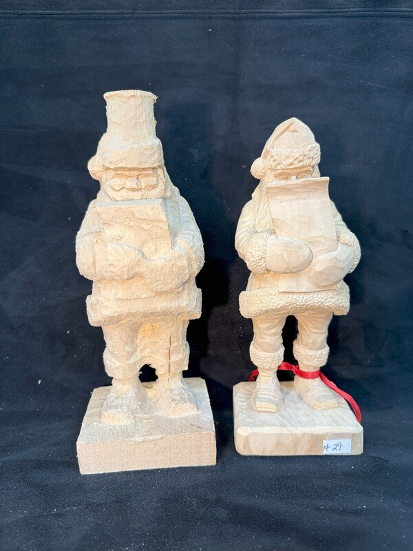 Medium Santa with List 9 1/2" Rough-out