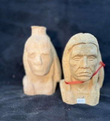 Large Indian Bust 7" Rough-out