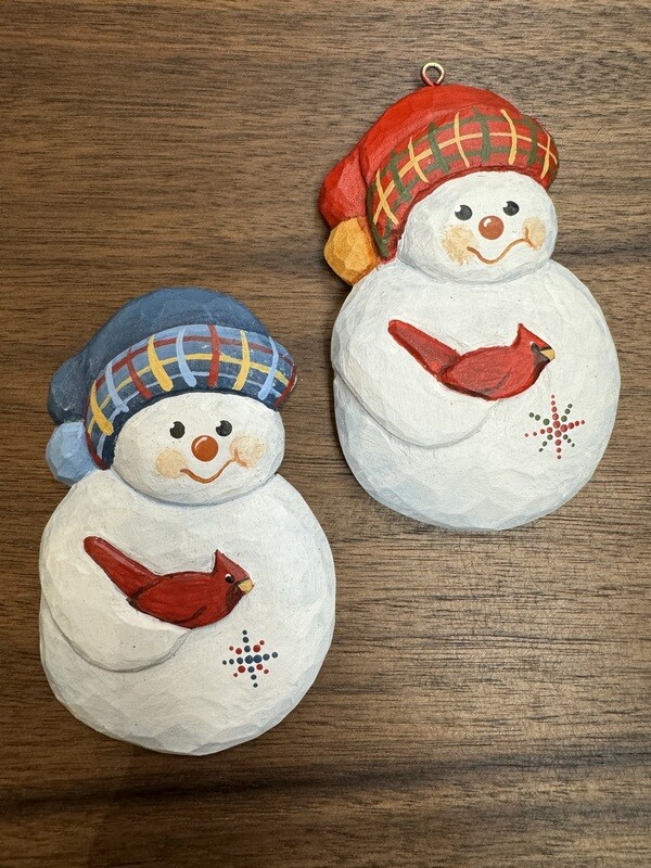 2024 Snowman with Cardinal