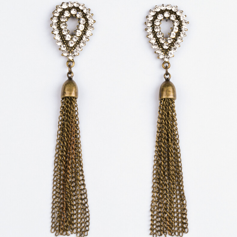 Brinco Correntes Gota Gold