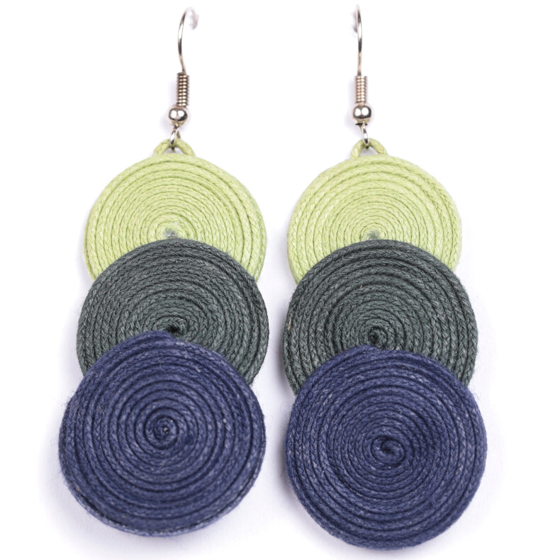 Brinco Anzol Espiral Tricolor