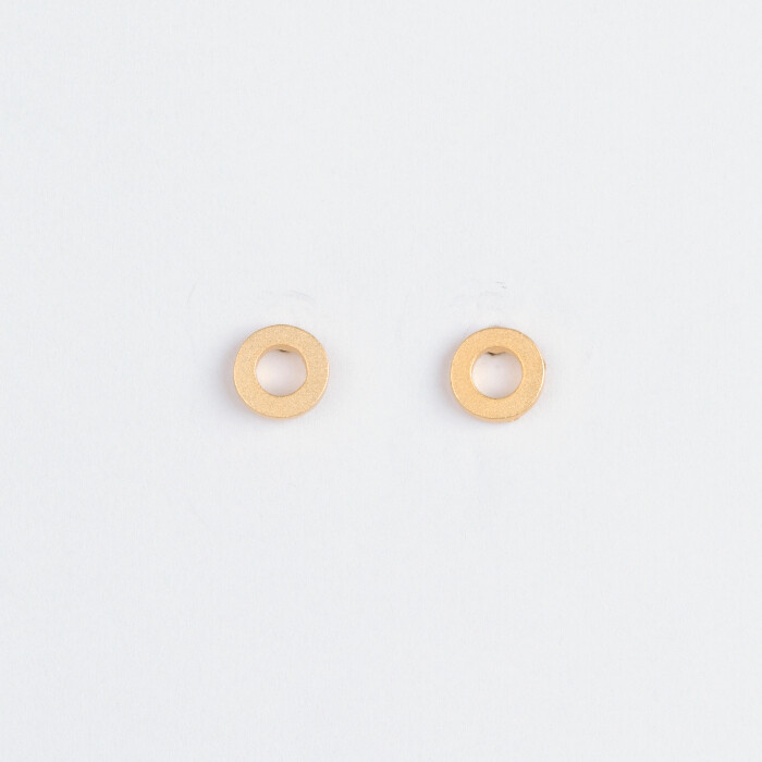 Brinco Base Círculo Vazado Dourado