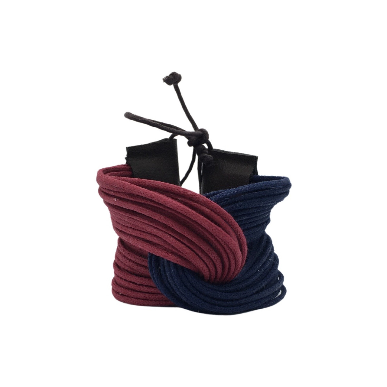 Pulseira Fios Cruzados Marinho e Vinho