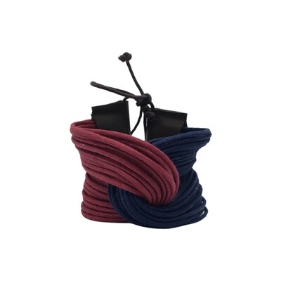 Pulseira Fios Cruzados Marinho e Vinho