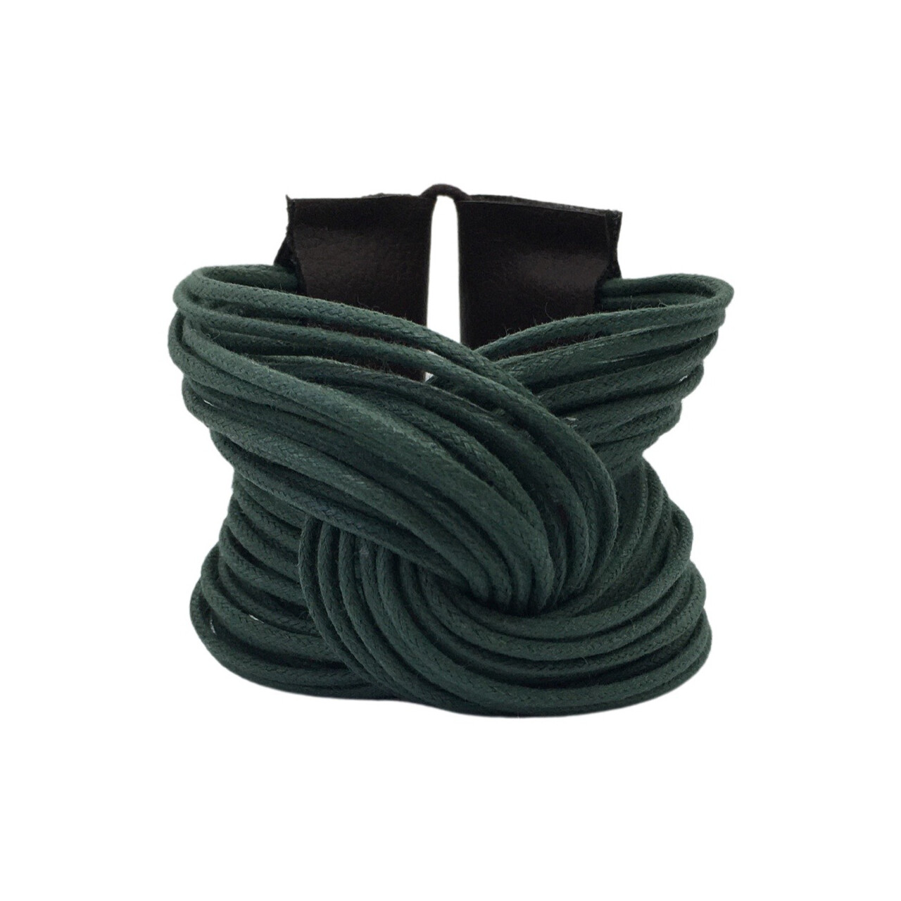 Pulseira Fios Cruzados Verde Militar