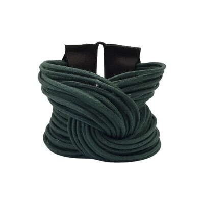 Pulseira Fios Cruzados Verde Militar